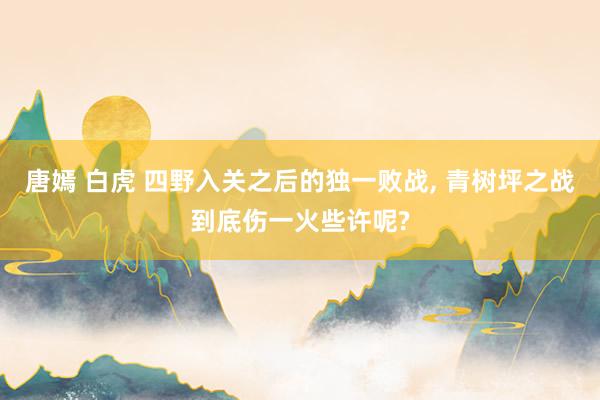 唐嫣 白虎 四野入关之后的独一败战， 青树坪之战到底伤一火些许呢?