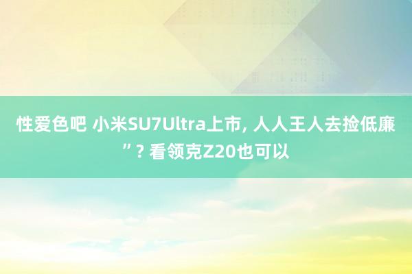 性爱色吧 小米SU7Ultra上市， 人人王人去捡低廉”? 看领克Z20也可以