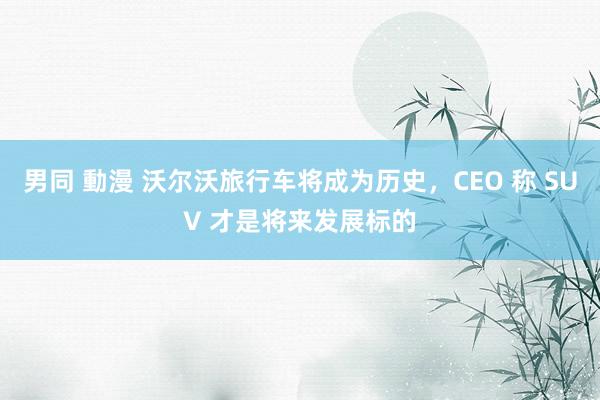 男同 動漫 沃尔沃旅行车将成为历史，CEO 称 SUV 才是将来发展标的