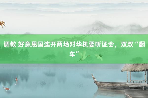 调教 好意思国连开两场对华机要听证会，双双“翻车”