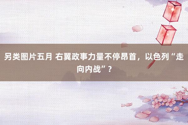 另类图片五月 右翼政事力量不停昂首，以色列“走向内战”？